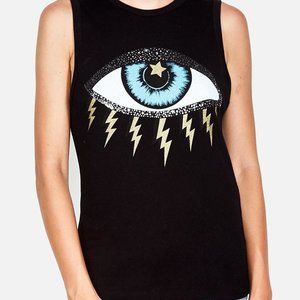 REVOLVE Lauren Moshi Cosmic Eye Tank Black Large